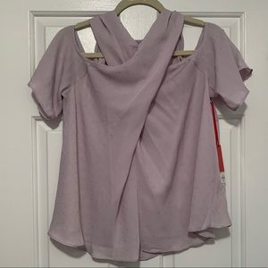 Jennifer Lopez Studded Cold-Shoulder Top